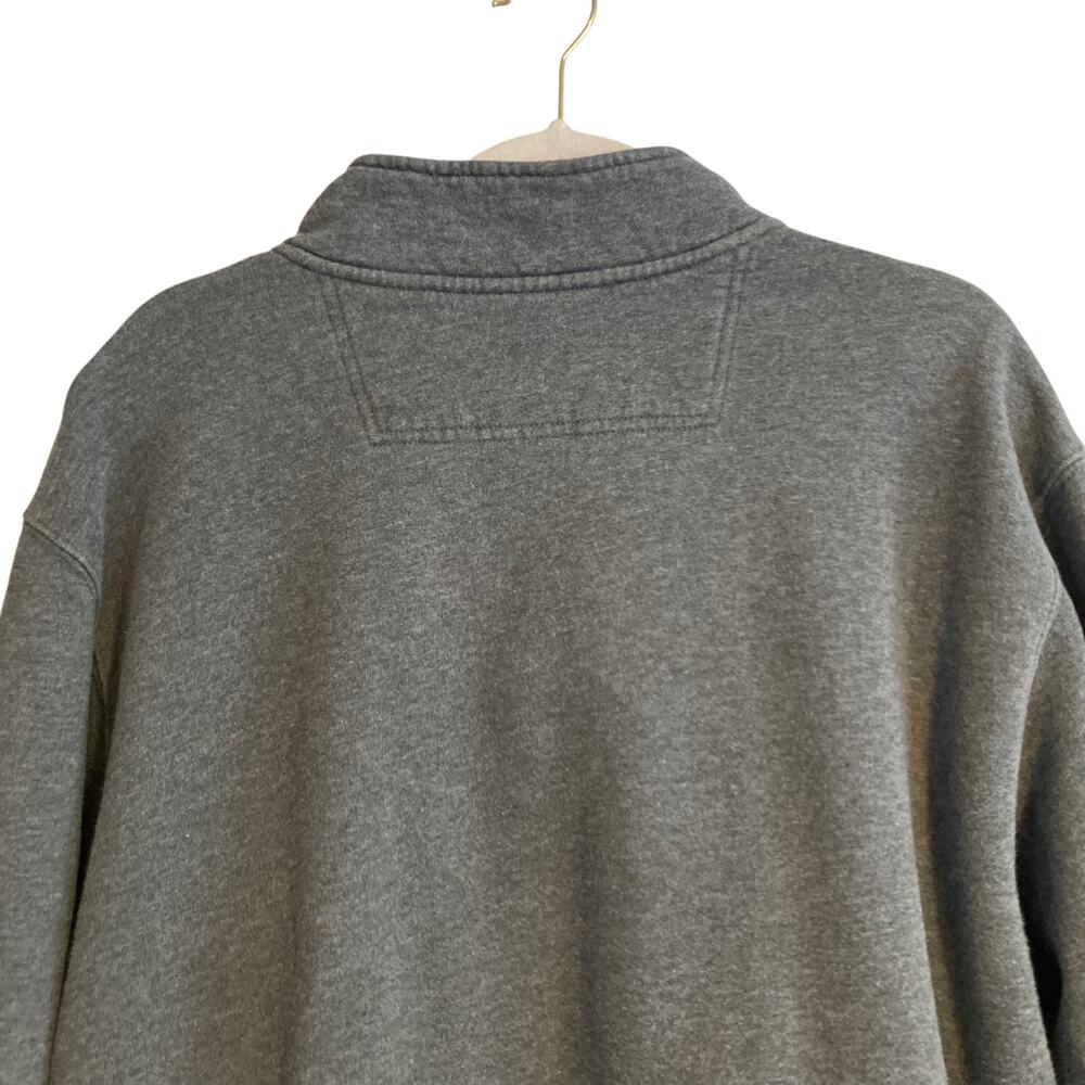 L.L. Bean Heather Gray Quarter Zip Pullover Sweatshirt Men's Large - Picture 14 of 16